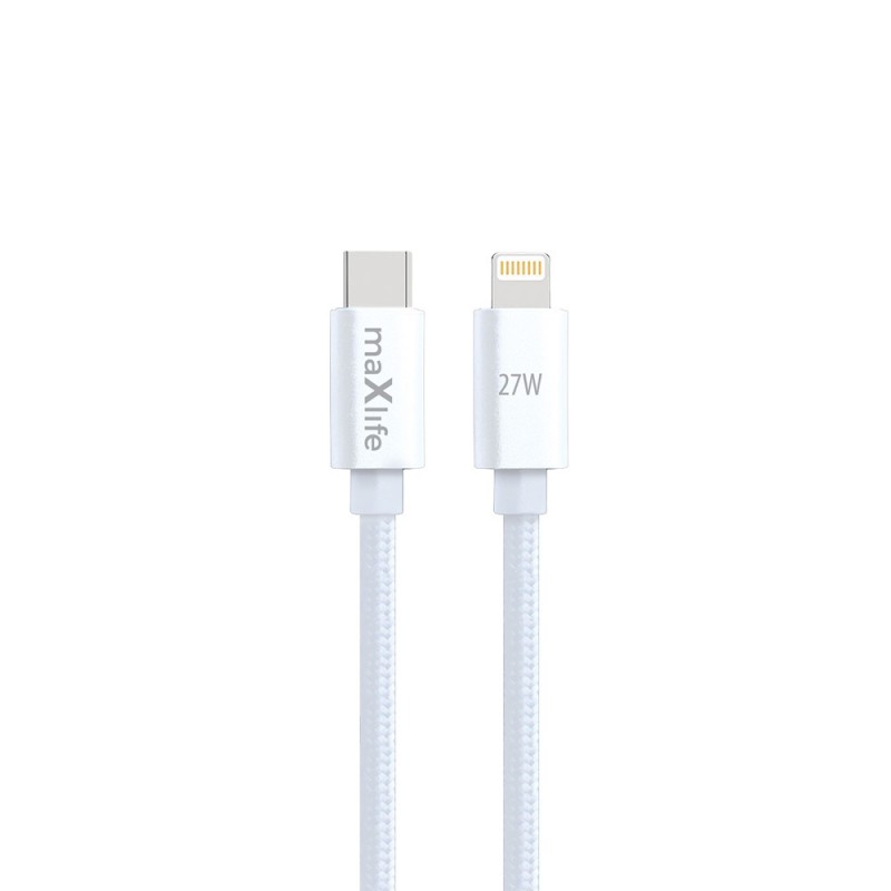 Maxlife MXUC-12 USB-C - Lightning кабел 1.0 m 27W бял