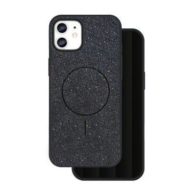 Калъф Glitter Thin Mag за iPhone 11, черен