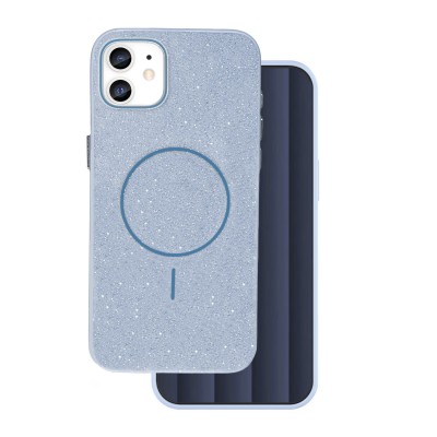 Калъф Glitter Thin Mag за iPhone 11, син