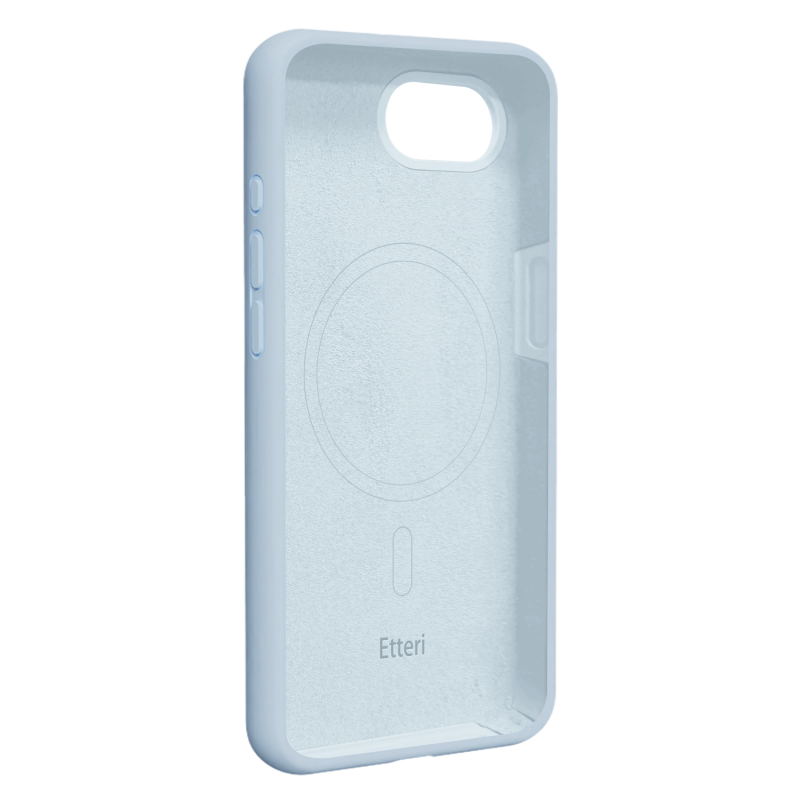 Калъф Etteri Silicone Mag за iPhone 16e / 17e светло син