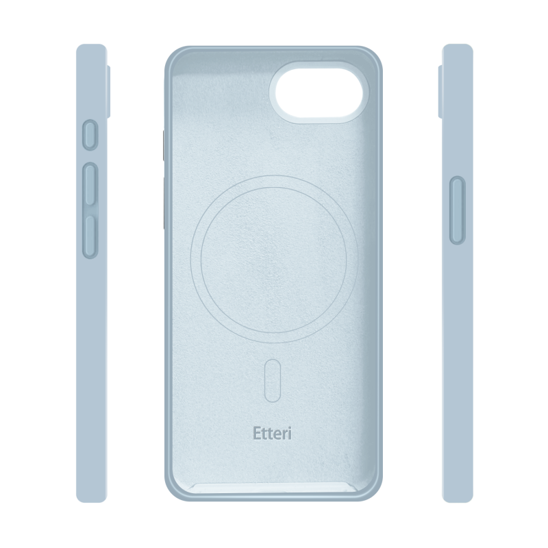 Калъф Etteri Silicone Mag за iPhone 16e / 17e светло син