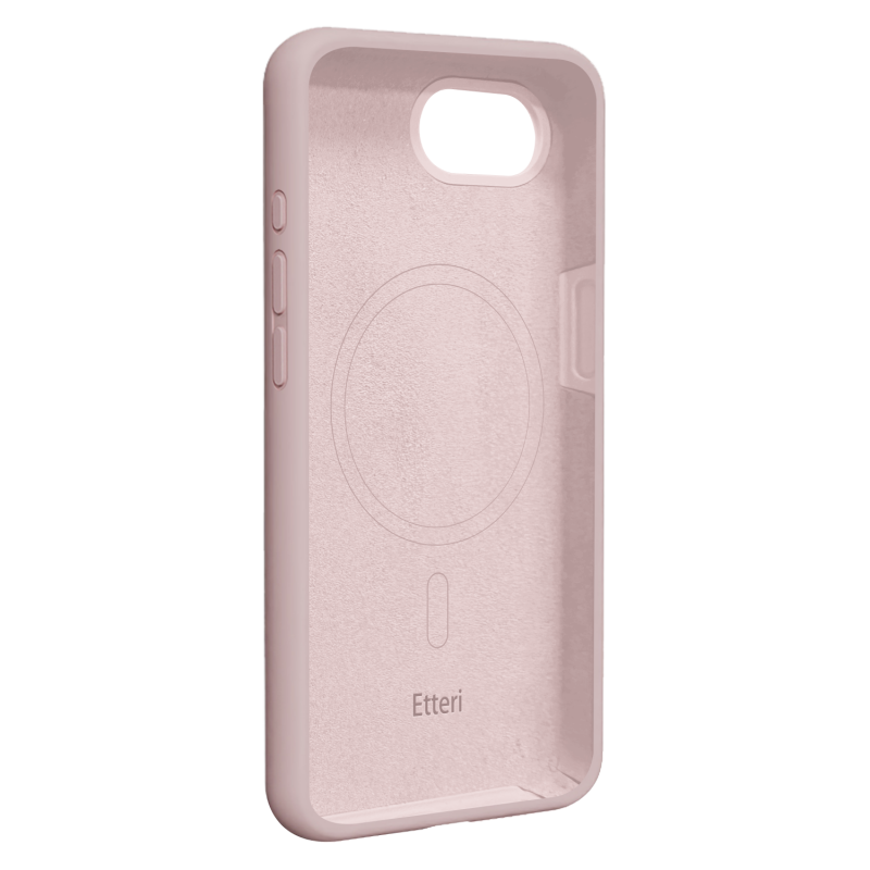 Калъф Etteri Silicone Mag за iPhone 16e / 17e, светло розов