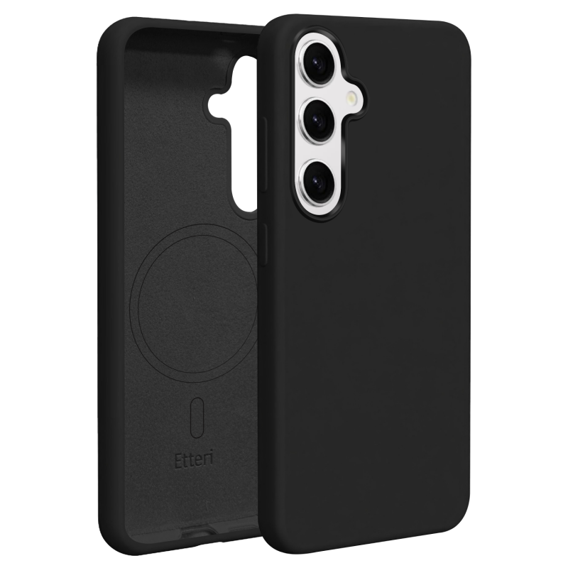 Гръб Etteri Silicone Mag за Samsung Galaxy S26 черен