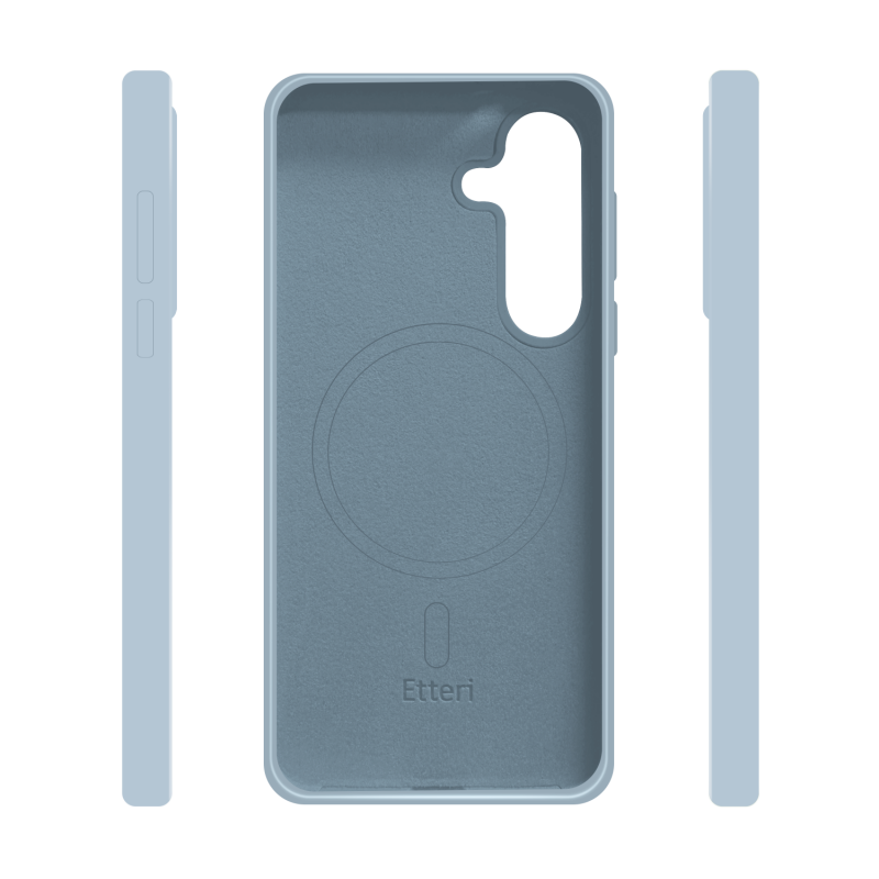 Оверлей Etteri Silicone Mag за Samsung Galaxy S25 светло син