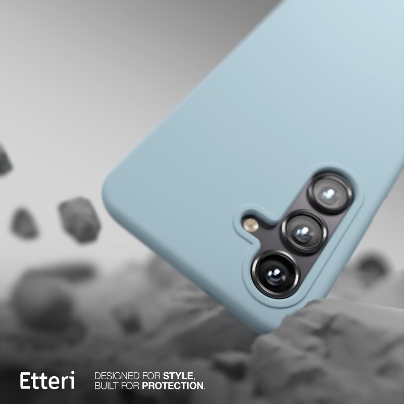 Оверлей Etteri Silicone Mag за Samsung Galaxy S25 светло син