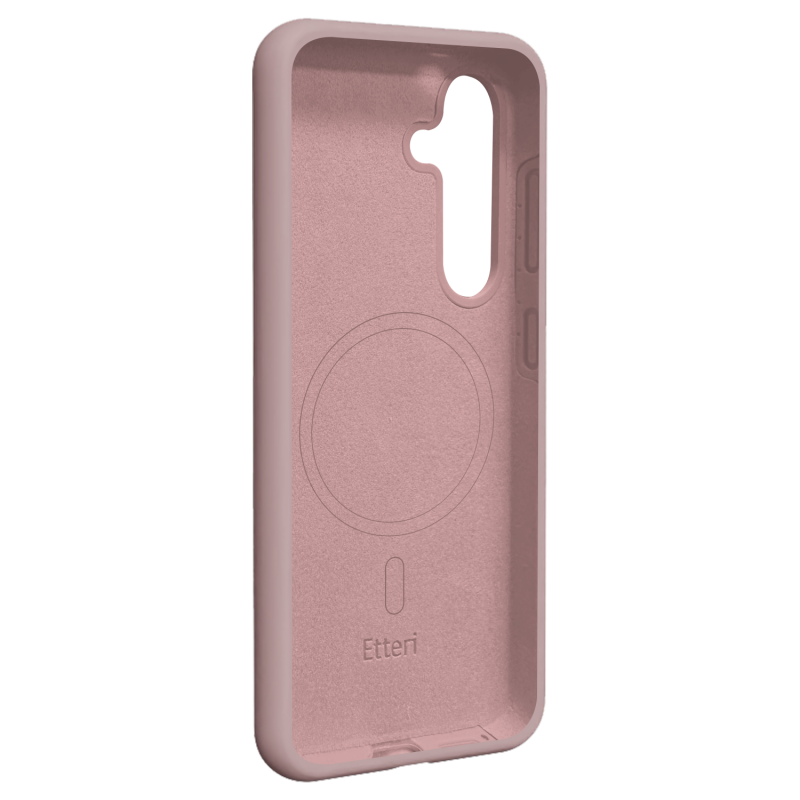 Гръб Etteri Silicone Mag за Samsung Galaxy S26 светлорозов