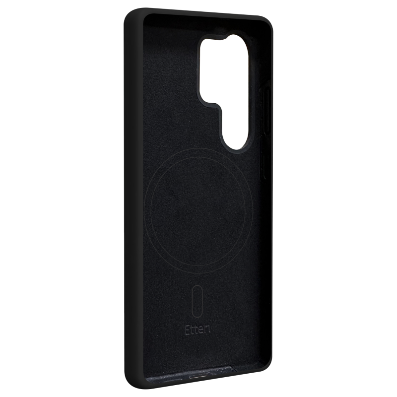 Калъф Etteri Silicone Mag за Samsung Galaxy S25 Ultra черен