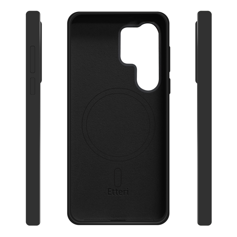 Калъф Etteri Silicone Mag за Samsung Galaxy S25 Ultra черен