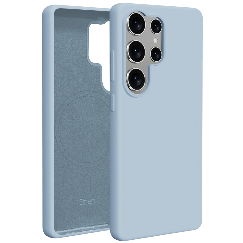 Оверлей Etteri Silicone Mag за Samsung Galaxy S25 Ultra светло син