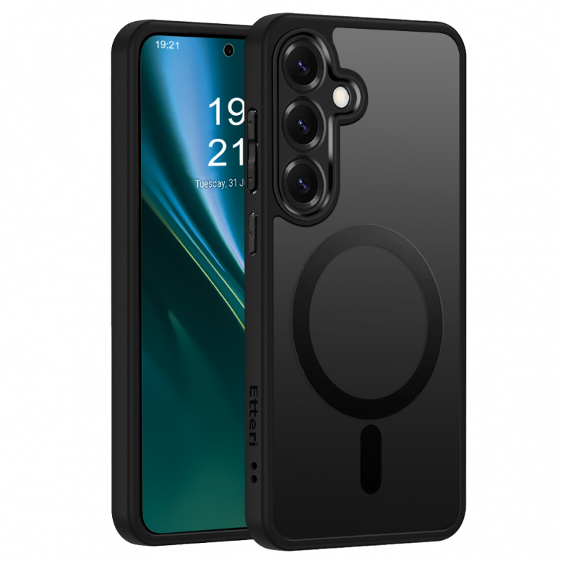Калъф Etteri Matt Mag за Samsung Galaxy S25 черен