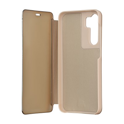 Калъф Fold Mirror View за Samsung Galaxy A14 4G / A14 5G златен