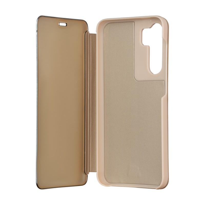 Калъф Fold Mirror View за Samsung Galaxy A14 4G / A14 5G златен