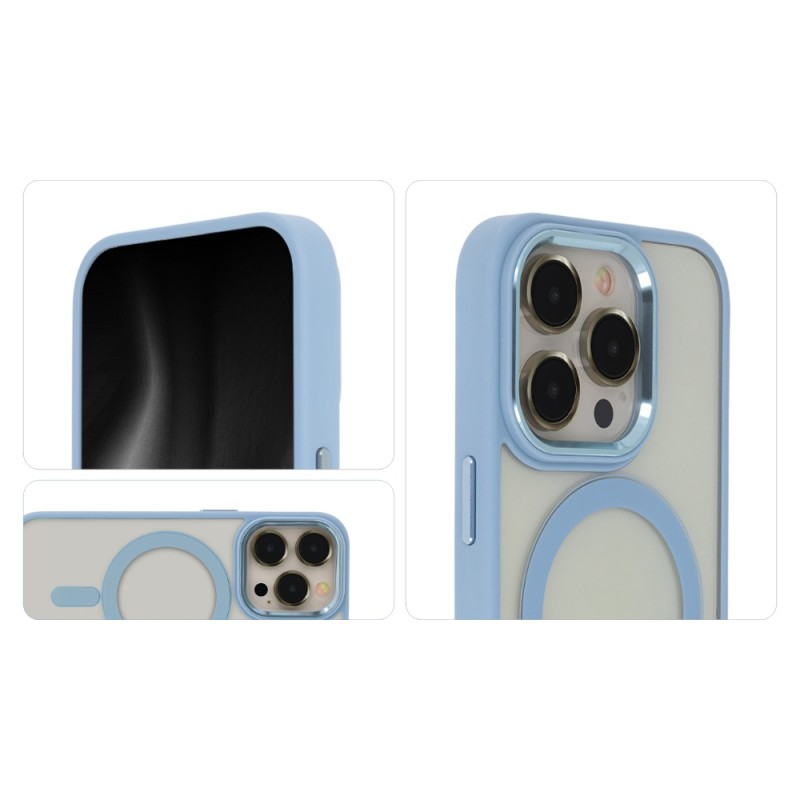 Калъф Satin Elegant Mag за iPhone 12 / 12 Pro 6.1" син
