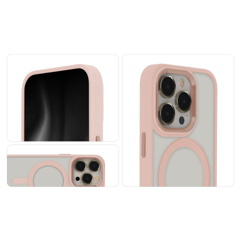 Калъф Satin Elegant Mag за iPhone 12 / 12 Pro 6.1" розов