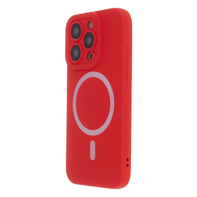 Калъф Silicon Soft Mag за iPhone 15 Pro Max 6.7" червен