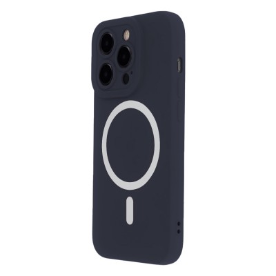 Калъф Silicon Soft Mag за iPhone 15 Plus 6.7" тъмно син
