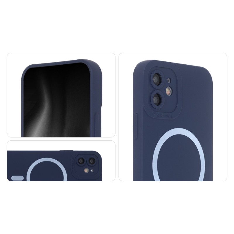 Калъф Silicon Soft Mag за iPhone 13 6.1" тъмно син