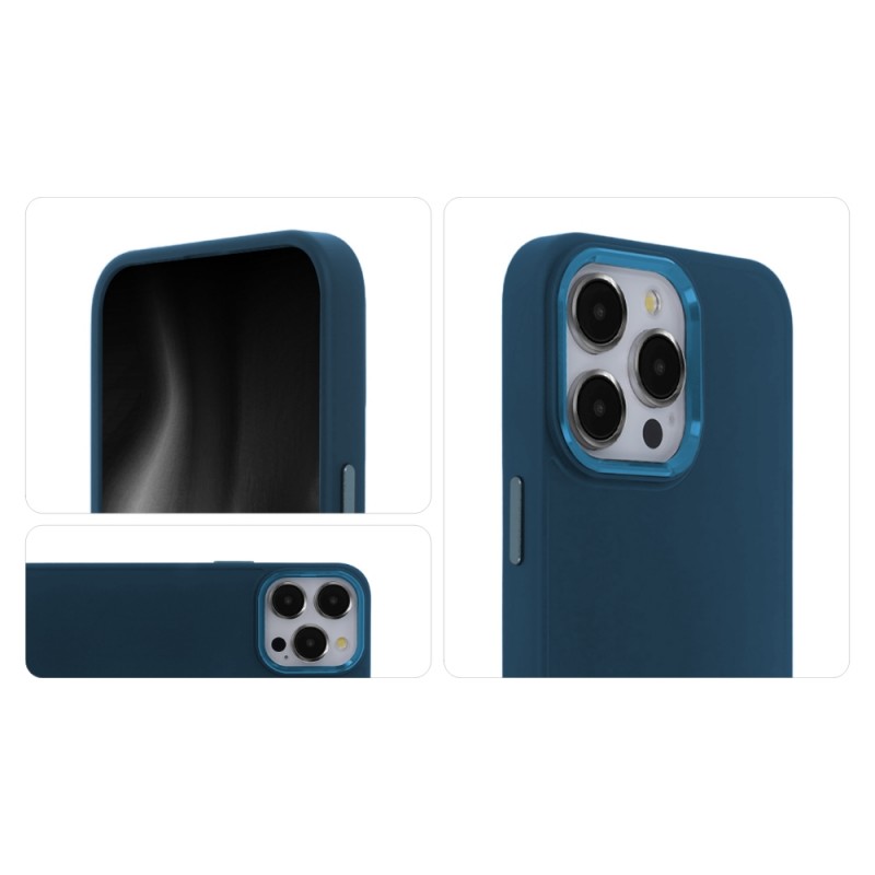 Калъф Satin Elegant за iPhone 14 6.1" тъмно син