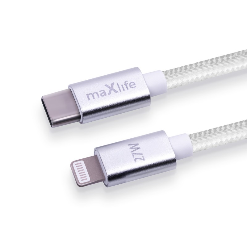 Maxlife MXUC-12 USB-C - Lightning кабел 1.0 m 27W бял