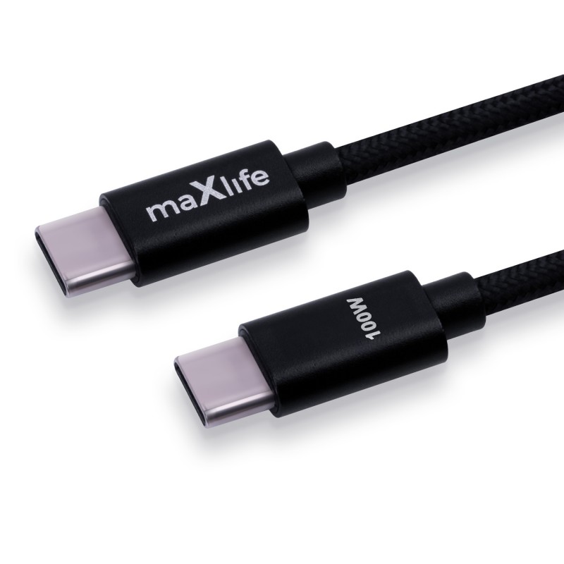 Maxlife MXUC-12 USB-C - USB-C кабел 2.0 m 100W черен