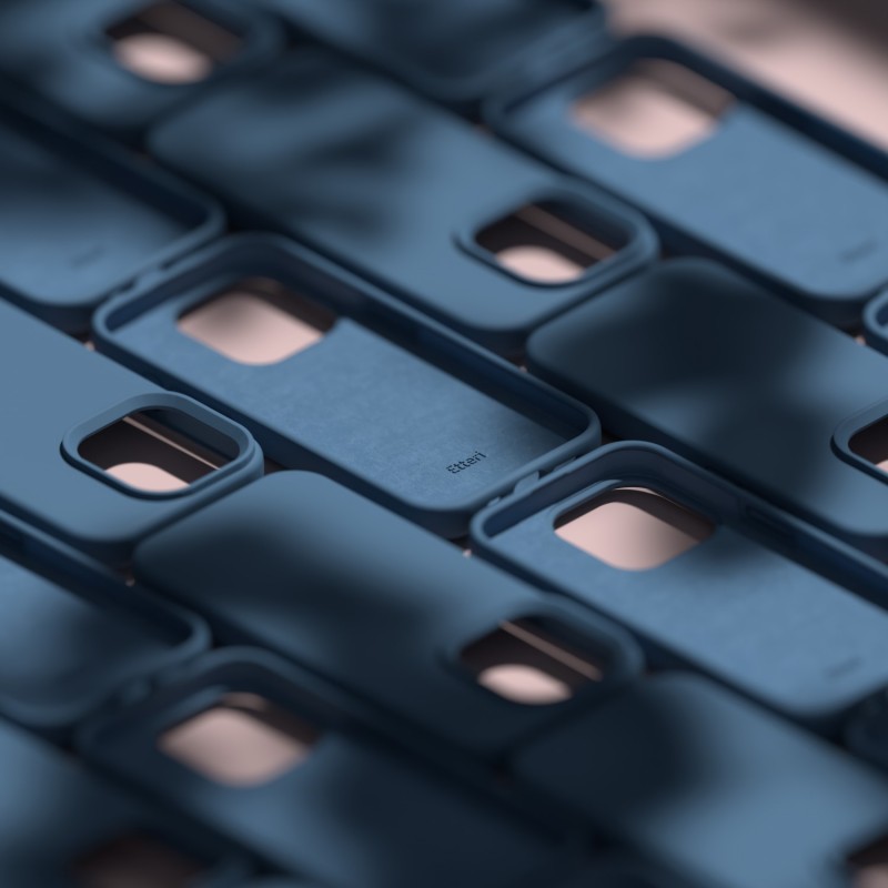 Силиконов калъф Etteri за iPhone 11, тъмно син