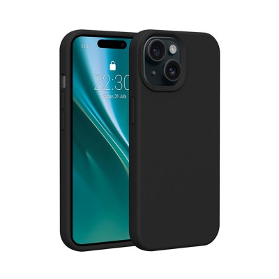 Силиконов калъф Etteri за iPhone 11, черен