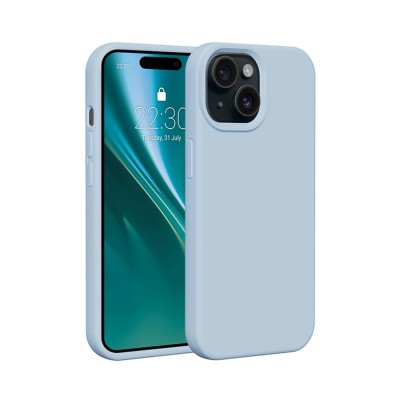 Силиконов калъф Etteri за iPhone 11, светло син