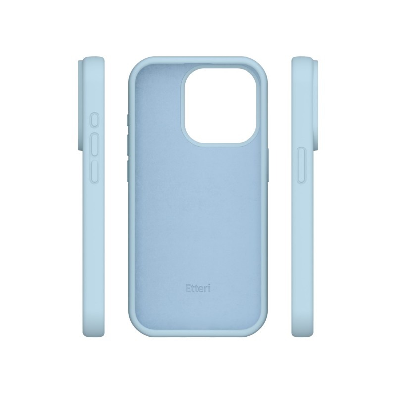 Силиконов калъф Etteri за iPhone 11, светло син