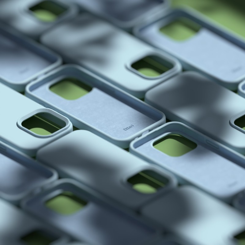 Силиконов кейс Etteri за iPhone 12 / 12 Pro 6.1" светло син