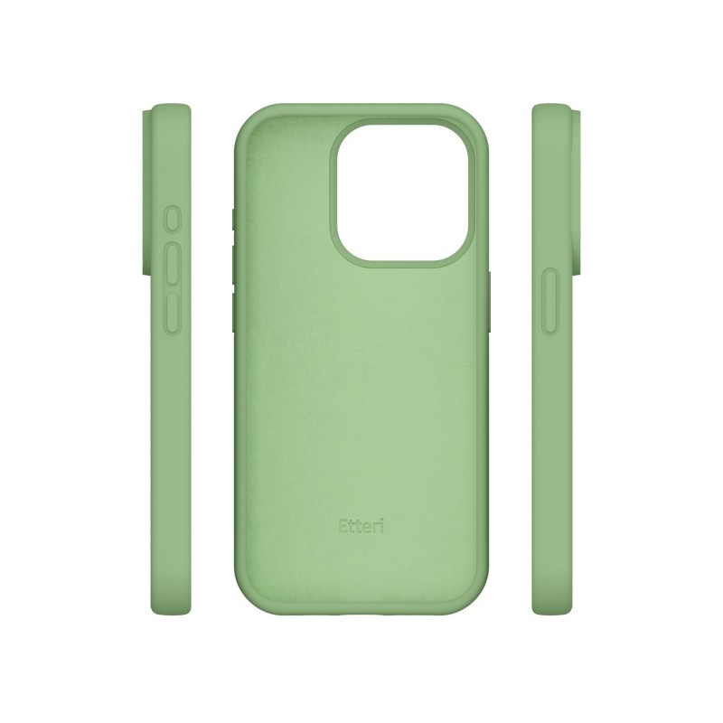 Силиконов кейс Etteri за iPhone 12 / 12 Pro 6.1" светлозелен