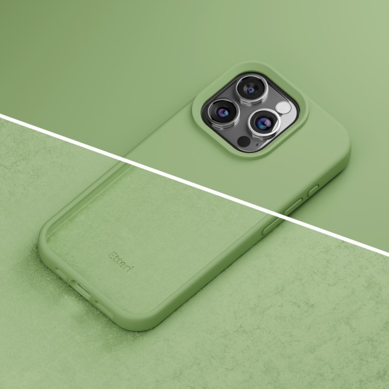 Силиконов кейс Etteri за iPhone 12 / 12 Pro 6.1" светлозелен