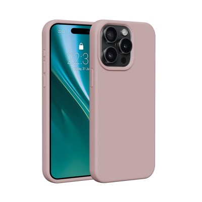 Силиконов калъф Etteri за iPhone 15 Pro Max 6.7" светло розов