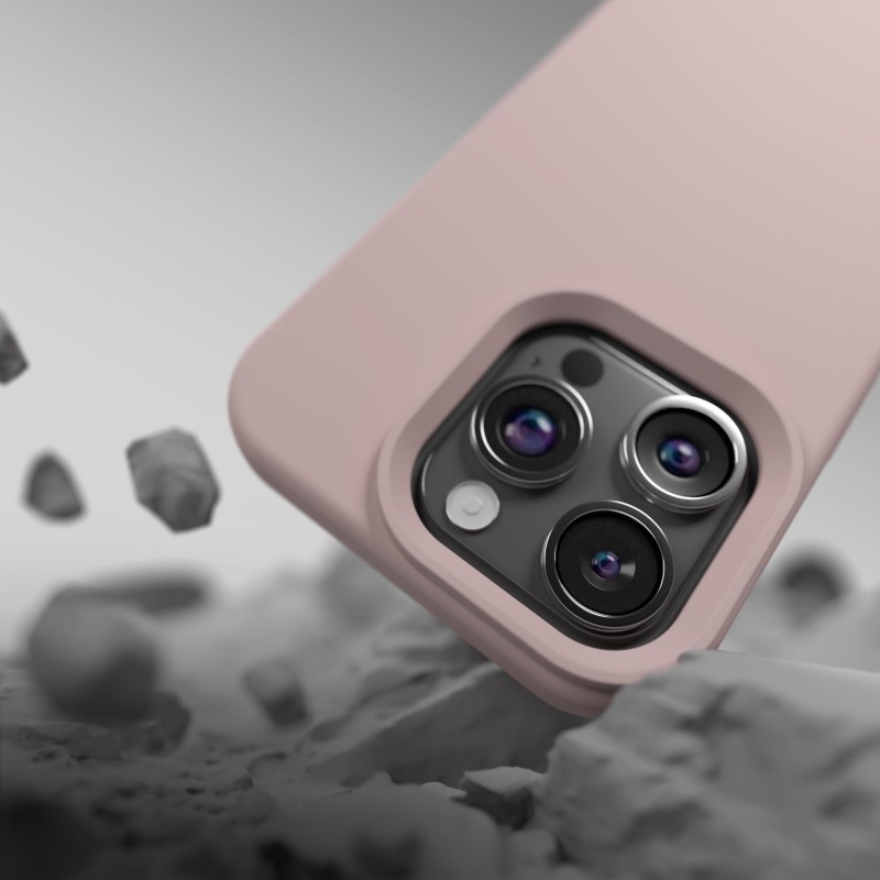 Силиконов калъф Etteri за iPhone 15 Pro Max 6.7" светло розов