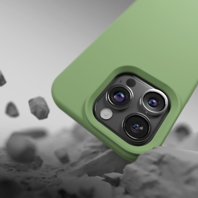 Силиконов калъф Etteri за iPhone 15 Pro Max 6.7" светлозелен