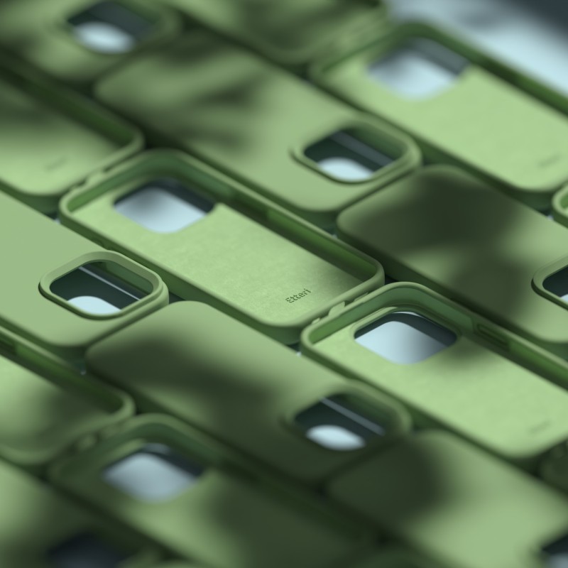 Силиконов калъф Etteri за iPhone 15 Pro Max 6.7" светлозелен