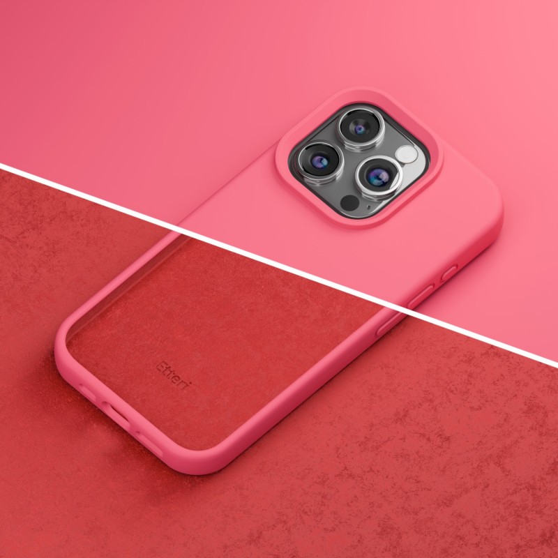 Силиконов кейс Etteri за iPhone 15 Pro Max 6.7" малинов