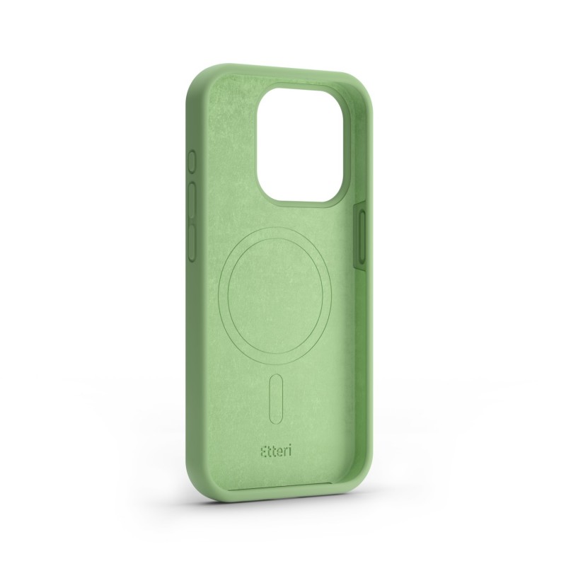 Калъф Etteri Silicone Mag за iPhone 12 / 12 Pro 6.1" светло зелен
