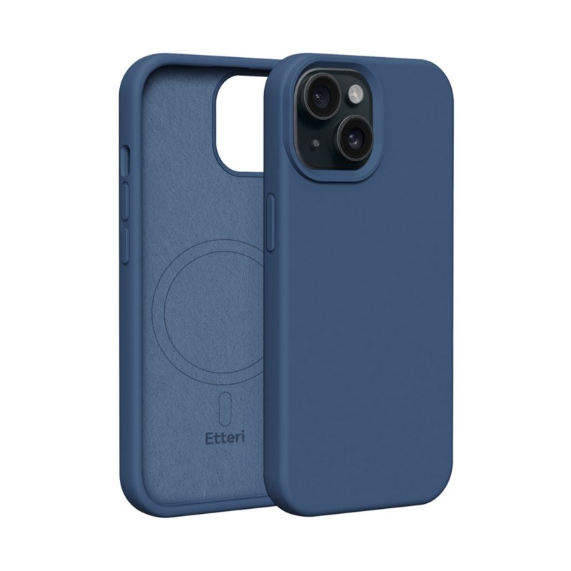 Калъф Etteri Silicone Mag за iPhone 13 6.1" тъмно син