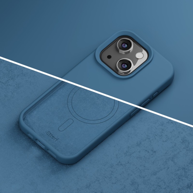 Калъф Etteri Silicone Mag за iPhone 13 6.1" тъмно син