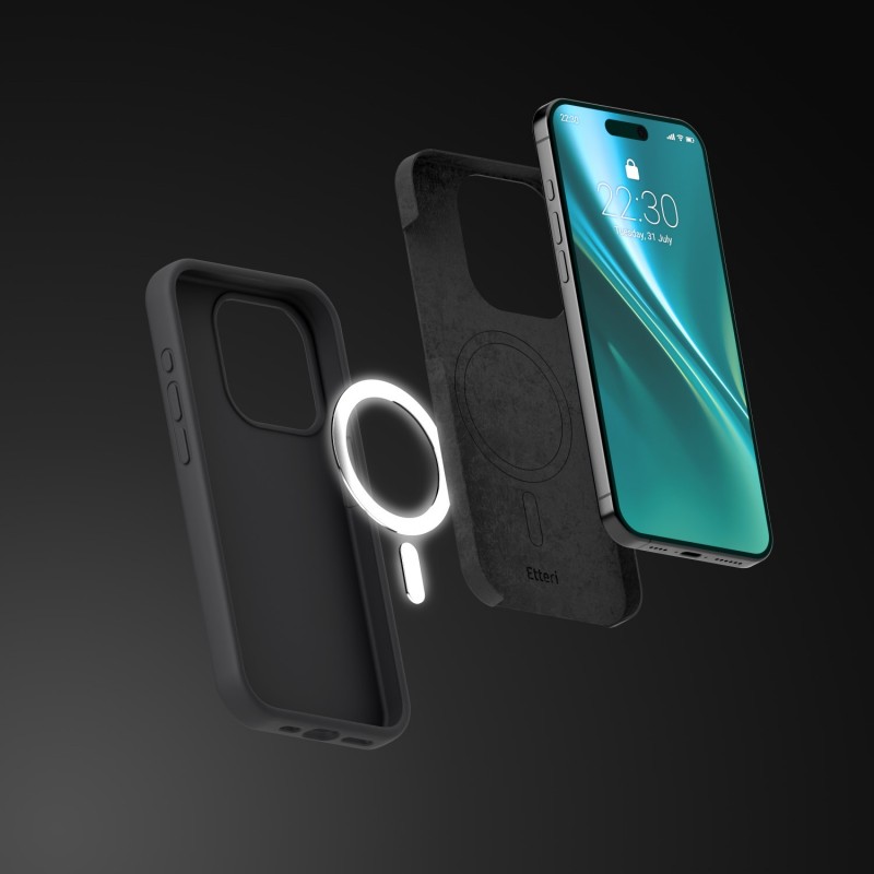 Калъф Etteri Silicone Mag за iPhone 14 6.1" черен