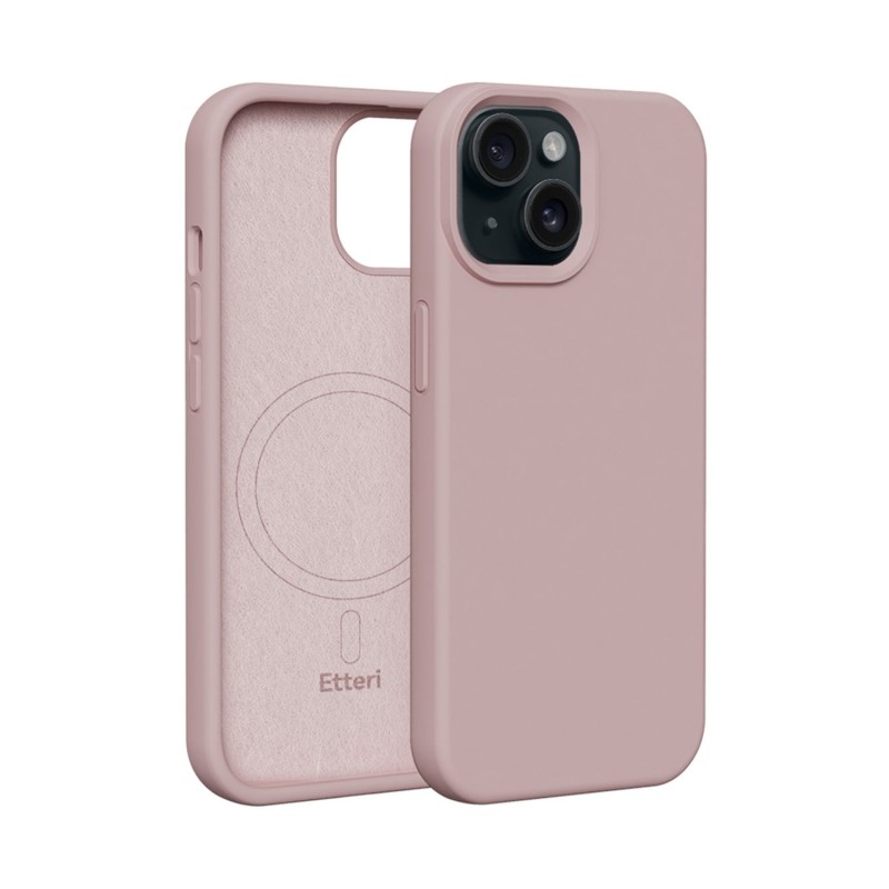 Калъф Etteri Silicone Mag за iPhone 14 6.1" светло розов