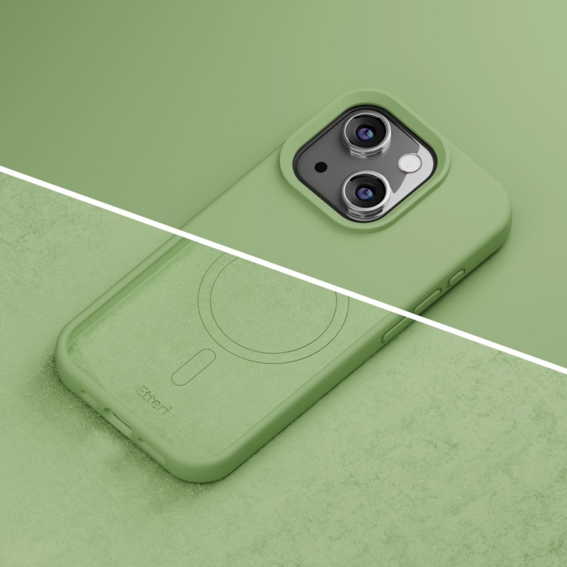 Калъф Etteri Silicone Mag за iPhone 14 6.1" светло зелен