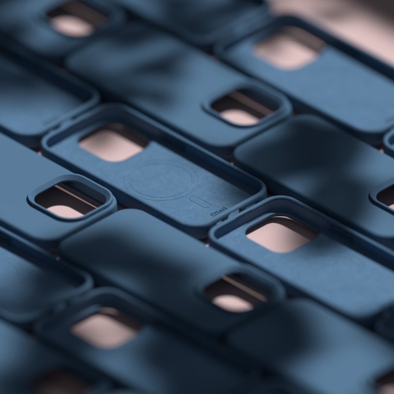 Калъф Etteri Silicone Mag за iPhone 15 6.1" тъмно син