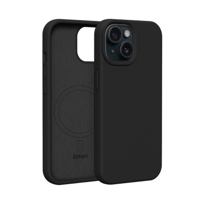Калъф Etteri Silicone Mag за iPhone 15 6.1" черен
