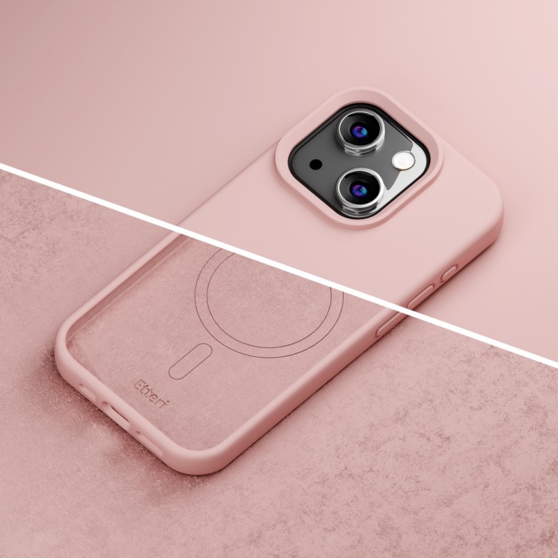 Калъф Etteri Silicone Mag за iPhone 15 6.1" светло розов