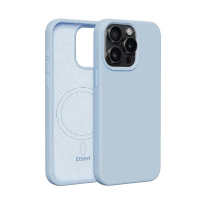 Калъф Etteri Silicone Mag за iPhone 15 Pro 6.1" светло син
