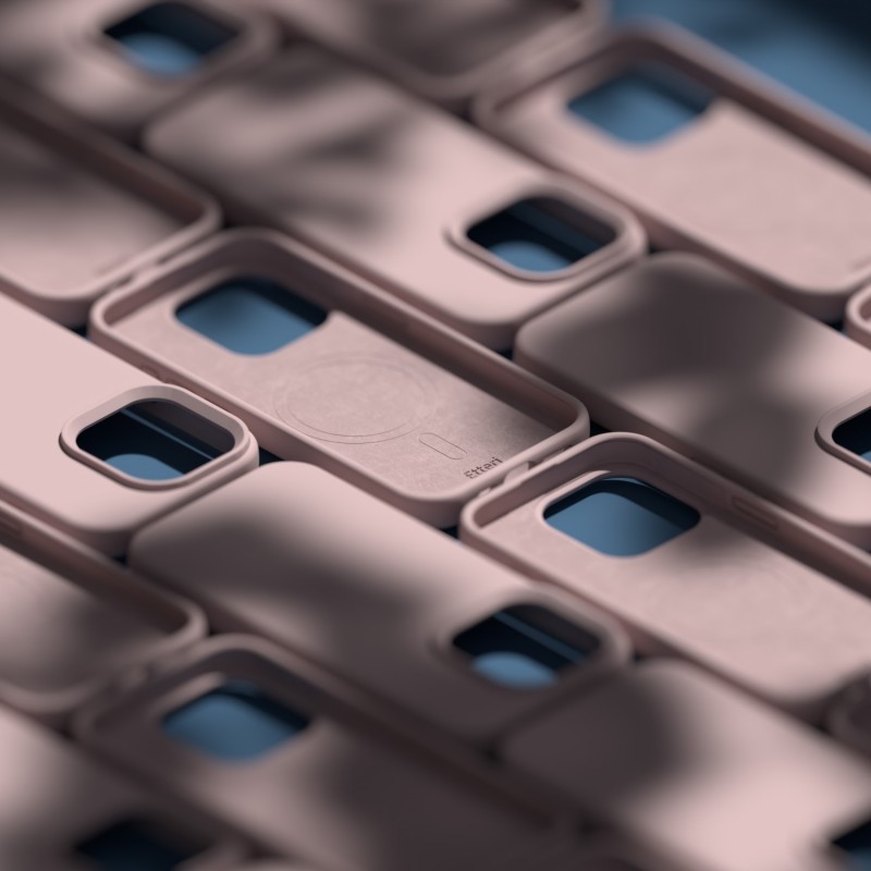 Калъф Etteri Silicone Mag за iPhone 15 Pro 6.1" светло розов