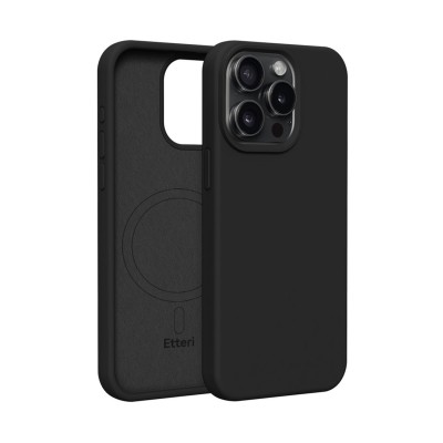 Калъф Etteri Silicone Mag за iPhone 15 Pro Max 6.7" черен