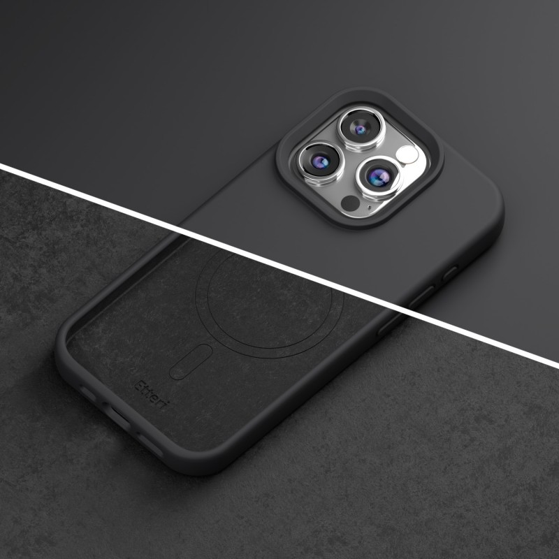 Калъф Etteri Silicone Mag за iPhone 15 Pro Max 6.7" черен