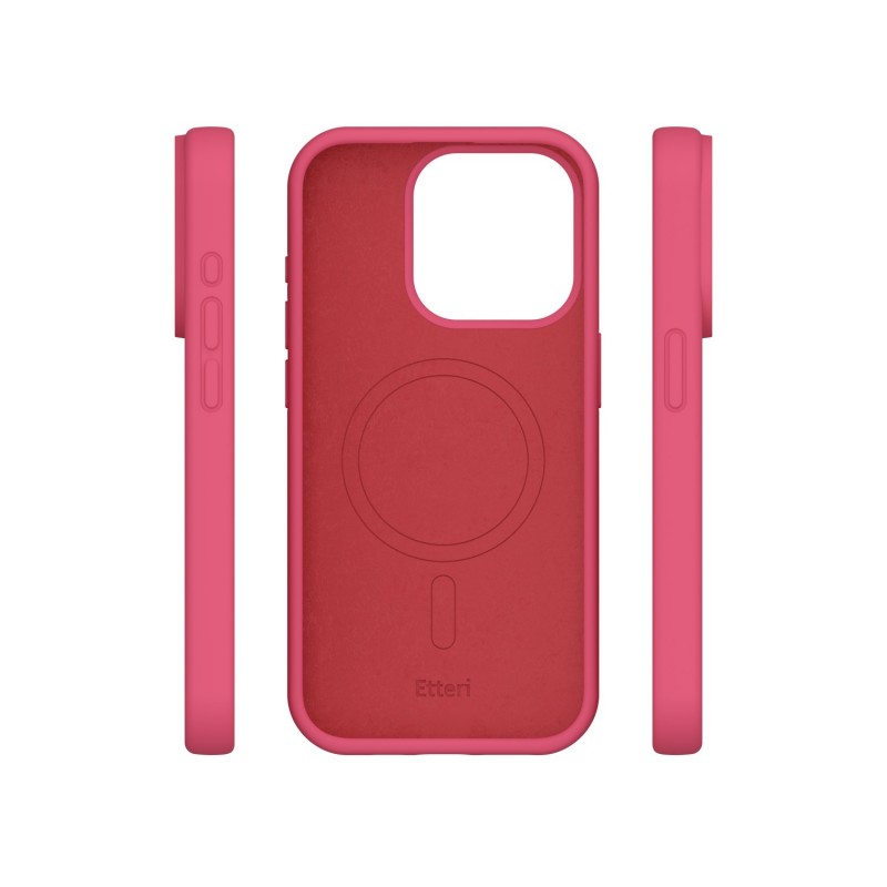 Калъф Etteri Silicone Mag за iPhone 15 Pro Max 6.7" малинов